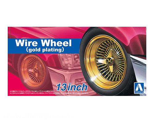 Aoshima Wire Wheel Gold 13 Inch Felgen