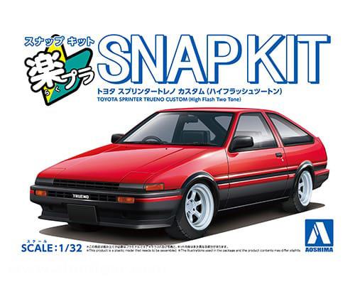 Aoshima Toyota Sprinter Trueno Custom (High Flash 2 Tone) - Snap Kit