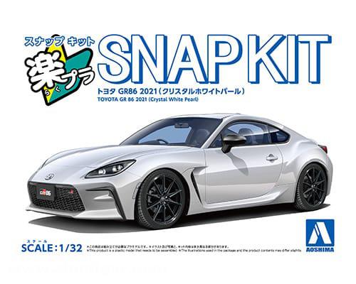 Aoshima Toyota GR86 2021 (Crystal White Pearl) - Snap Kit