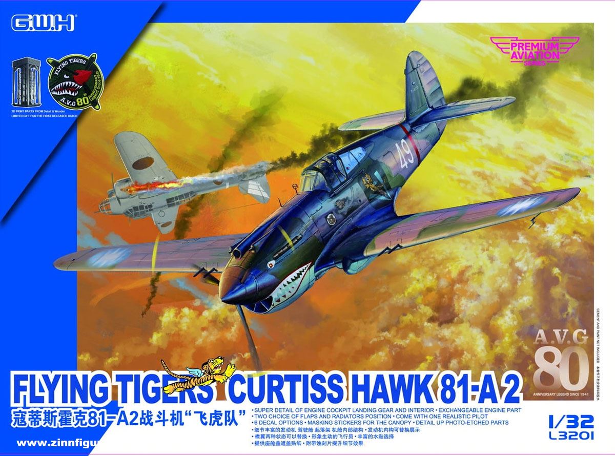 Lion Roar / Great Wall Hobby Curtiss Hawk P-40B 81-A 2 'Flying Tigers'
