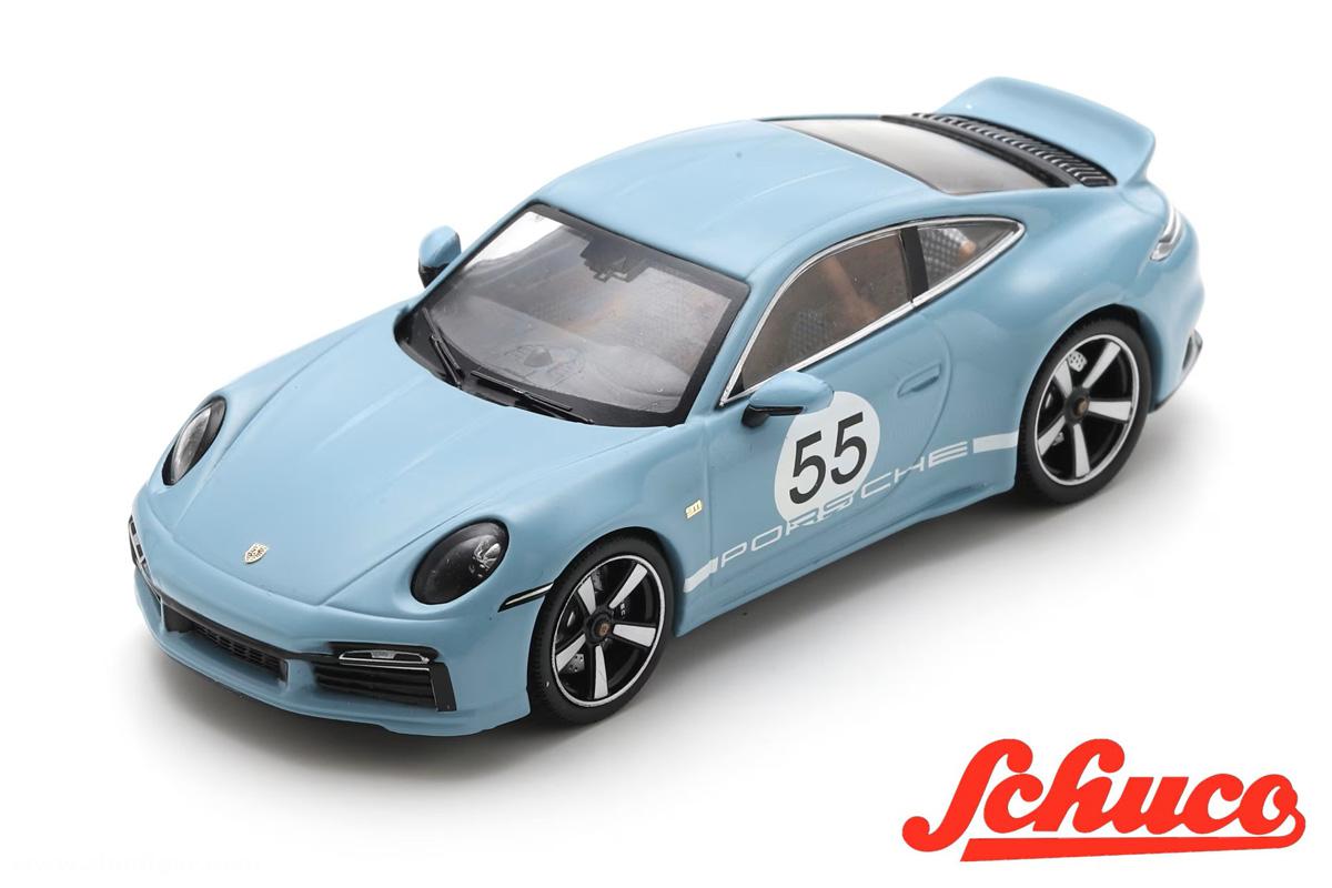 Schuco Porsche 911 Sport Classic (992) - Meissen blue with heritage package - 2022