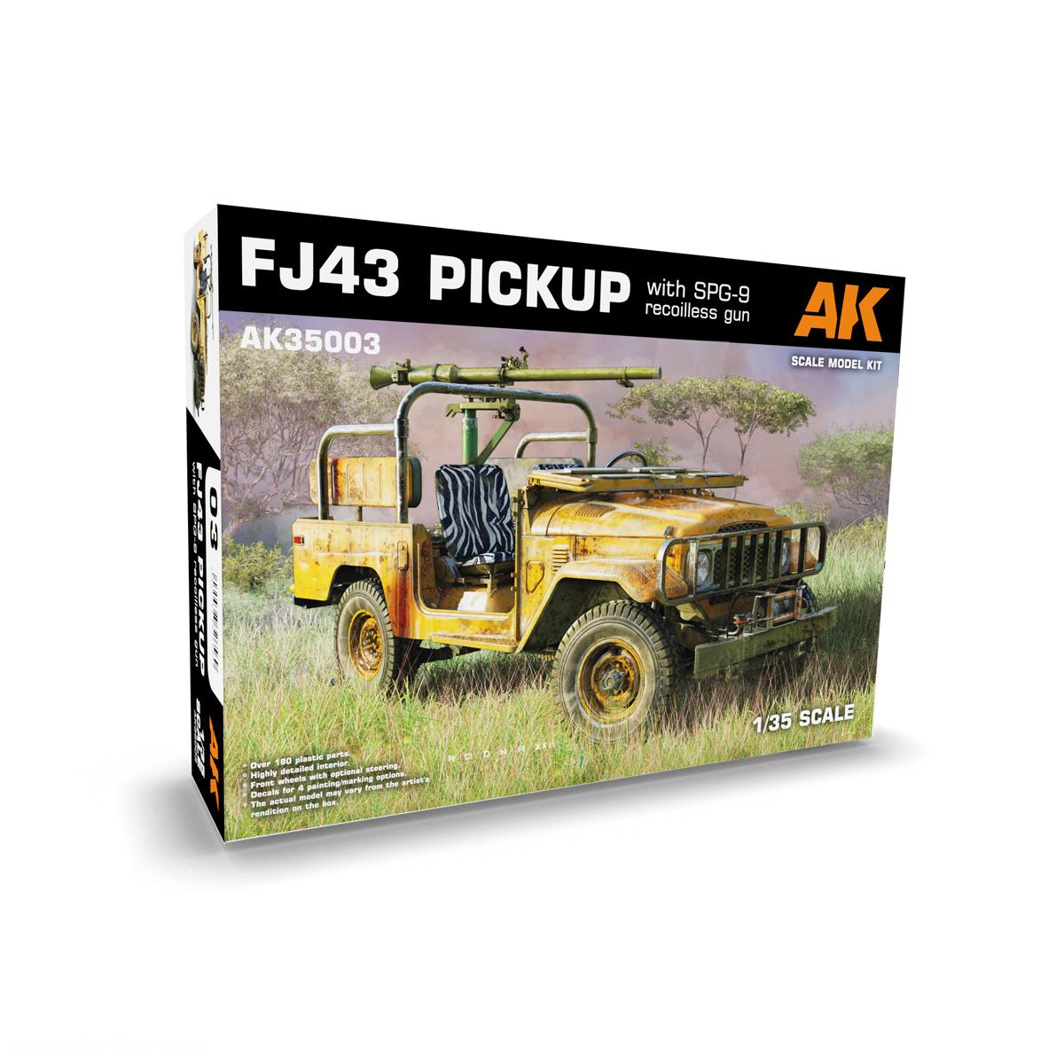 AK Interactive FJ43 Pickup mit SPG-9 rückstoßfreiem Geschütz