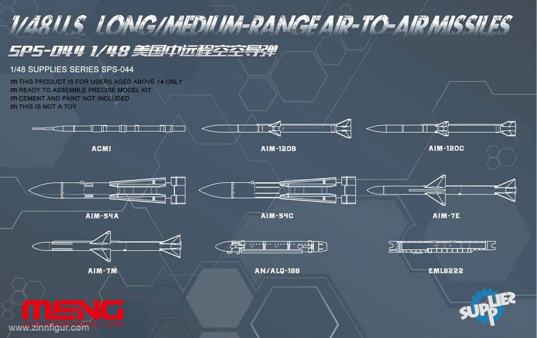 MENG US Lang/Mittelstrecken Luft-Luft-Raketen