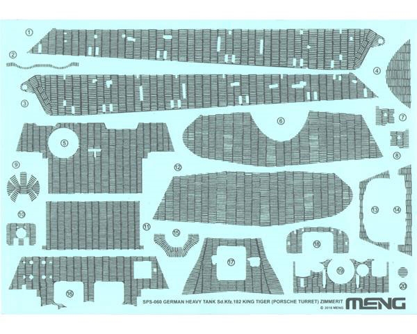 MENG Sd.Kfz.182 Königstiger Porsche Zimmerit-Decal