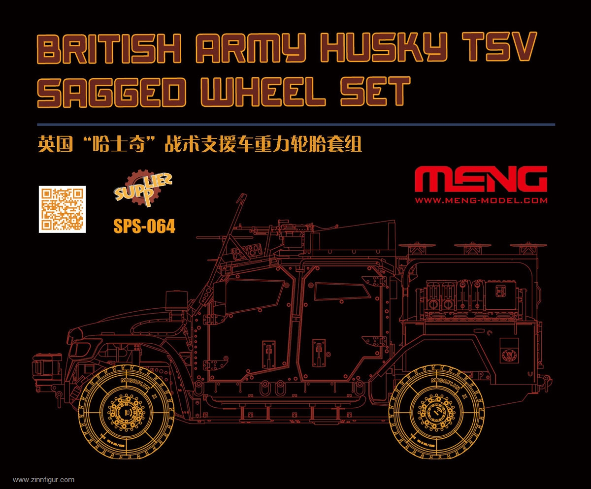 MENG British Army Husky TSV Belastete Räder Set