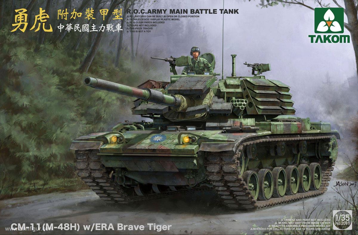 Takom CM-11 (M-48H) Brave Tiger Panzer mit ERA R.O.C. Armee