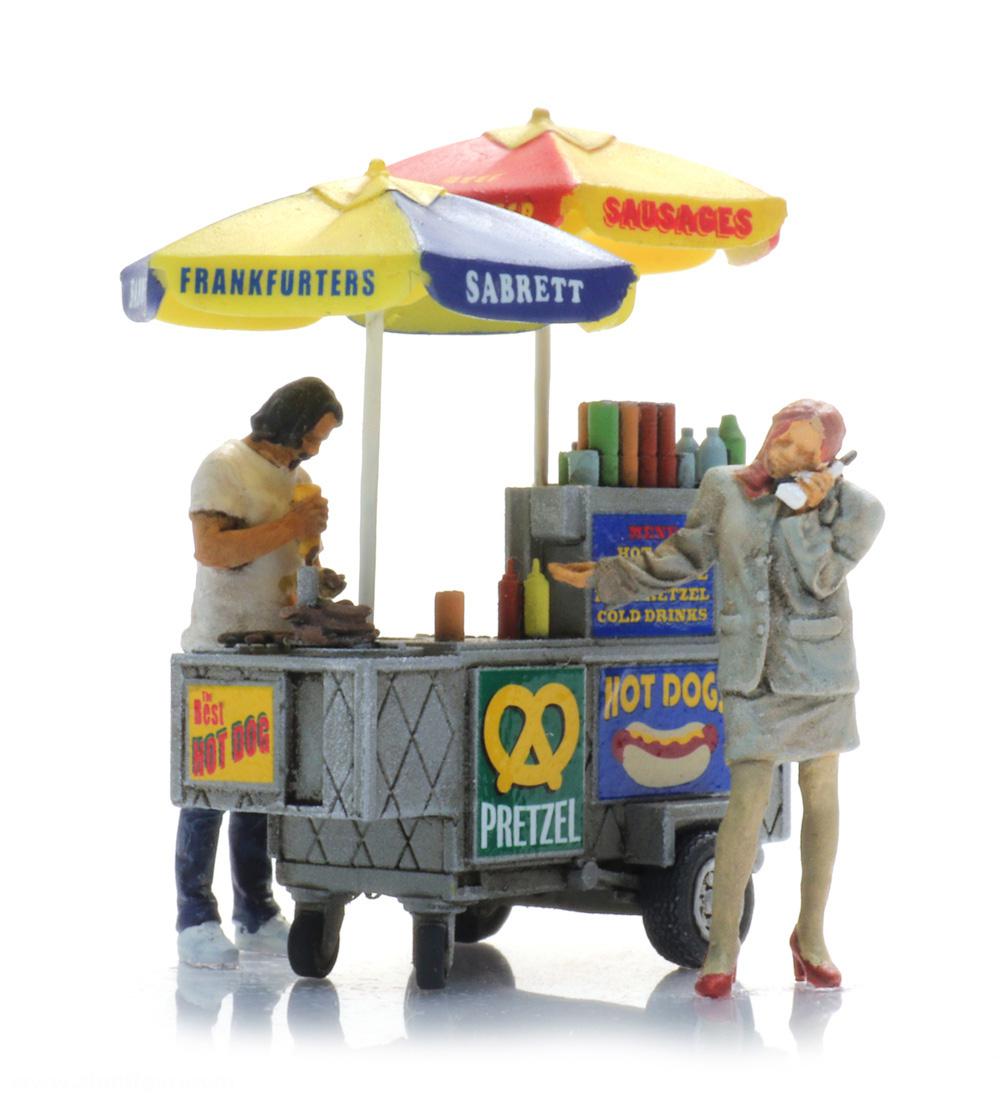 Artitec Hot Dog Wagen mit zwei Figuren