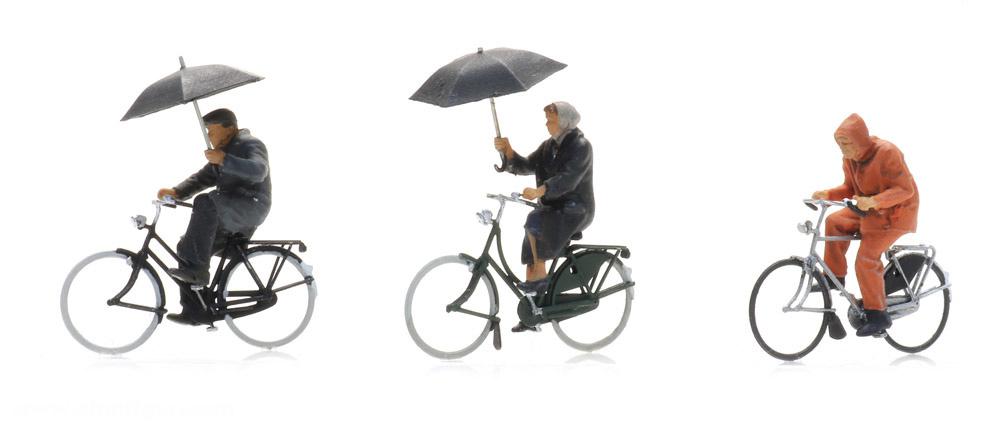 Artitec Radfahrer im Regen (3 Figuren)