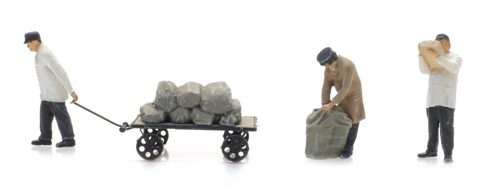 Artitec NS Bahnsteigpersonal mit Postwagen (3 Figuren)