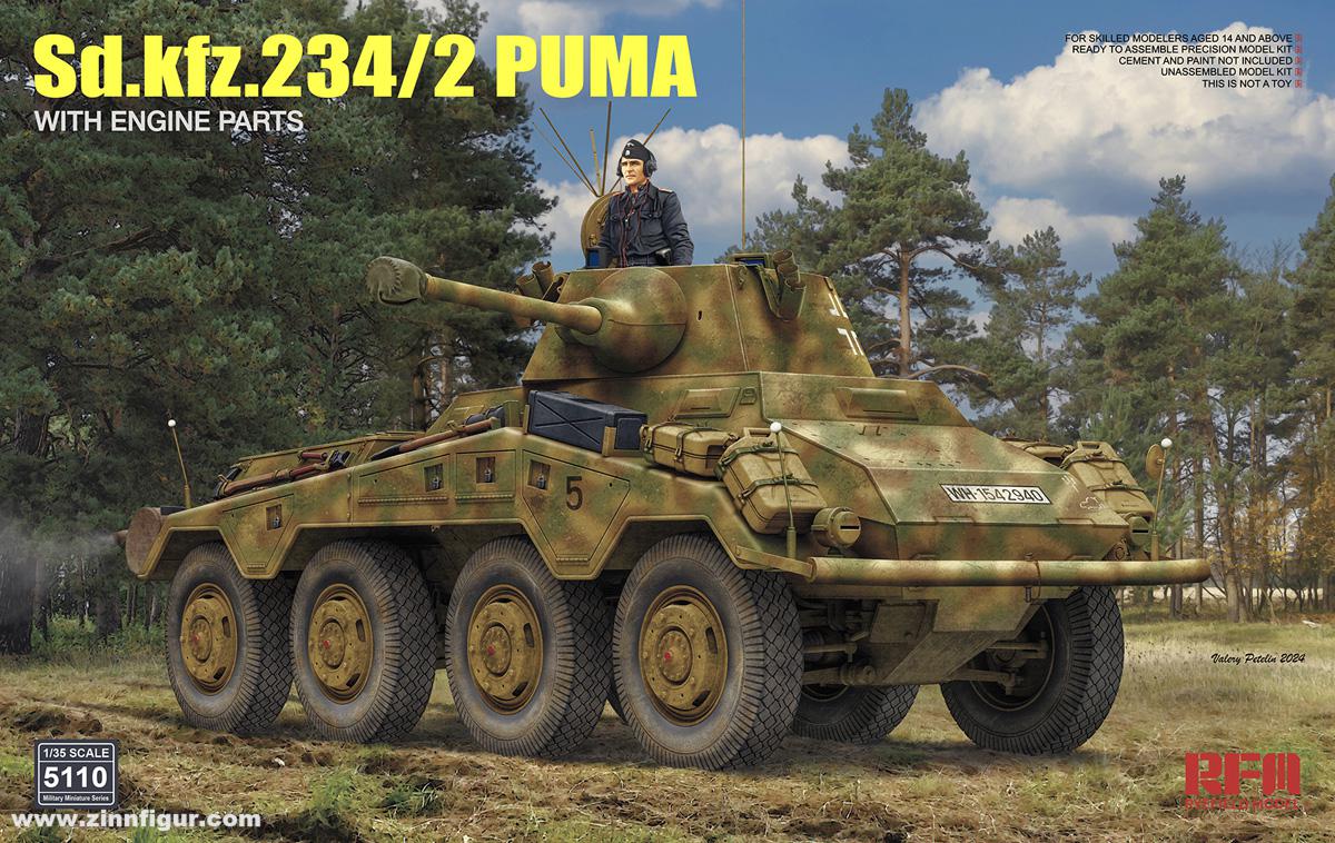 Rye Field Model Sd.Kfz.234/2 Puma mit Motordetails