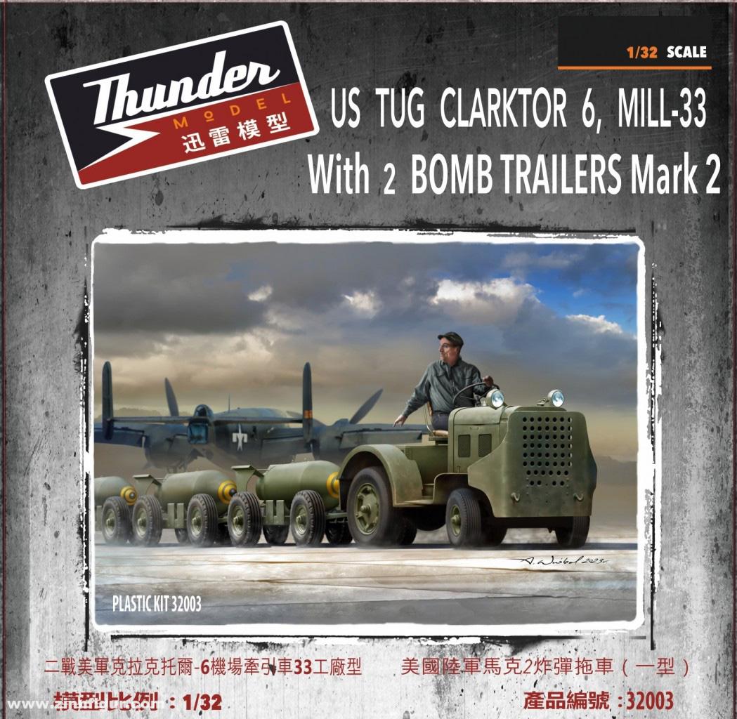 Thunder Model US Army Clarktor 6 MILL-33 mit Bombenanhängern