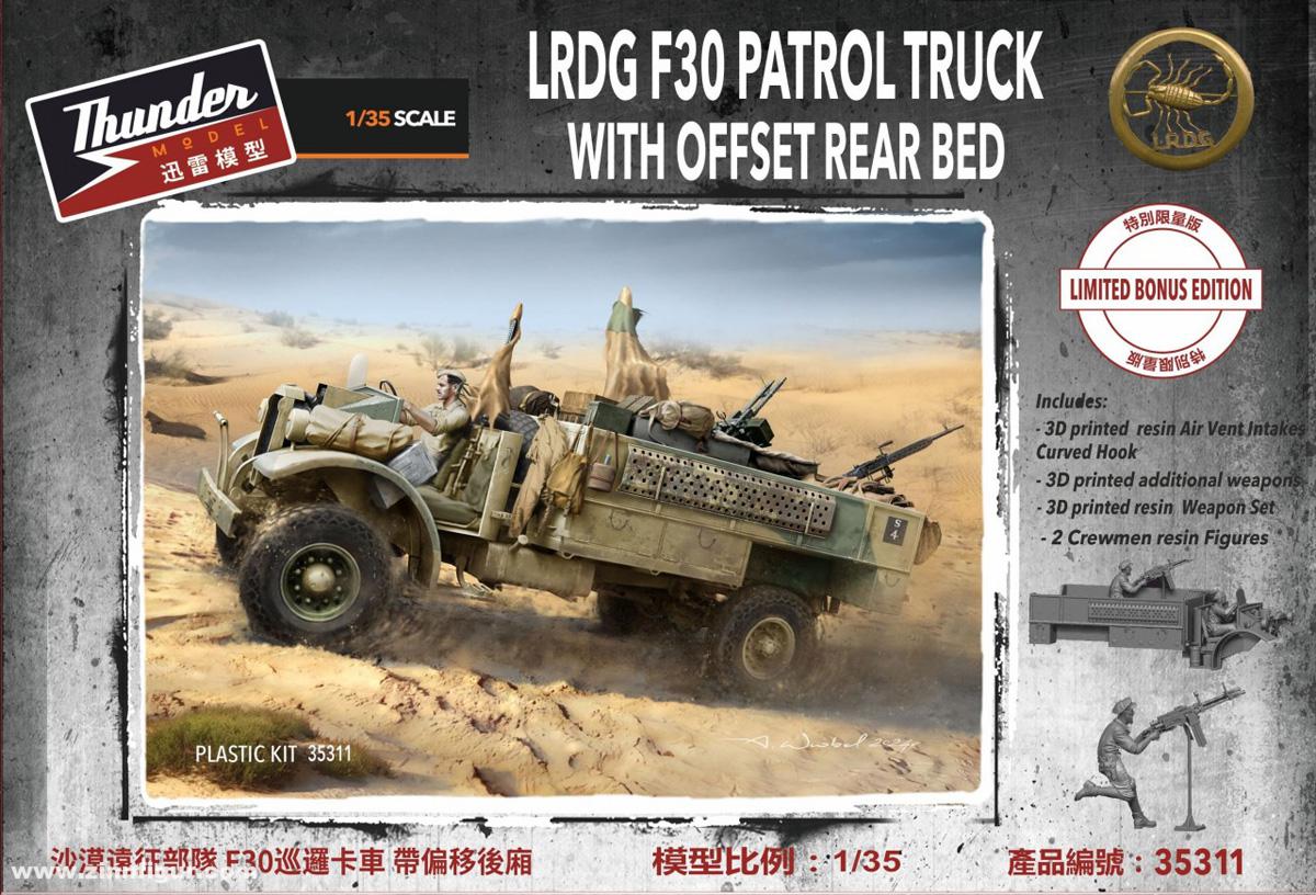Thunder Model LRDG F30 Patrol Truck mit versetzter Ladefläche - Bonus Edition