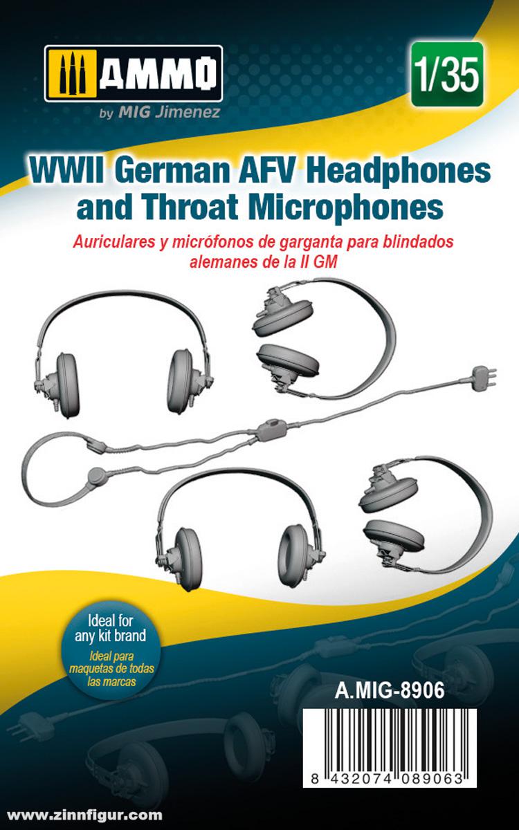 AMMO by Mig Jimenez Deutsche AFV Kopfhörer und Kehlkopfmikrofone - 2. Weltkrieg