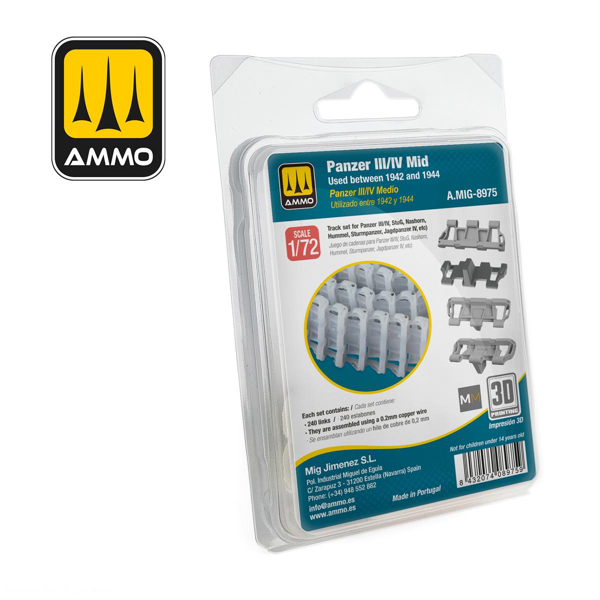 AMMO by Mig Jimenez Panzer III/IV mittel 1942-44 Panzerketten