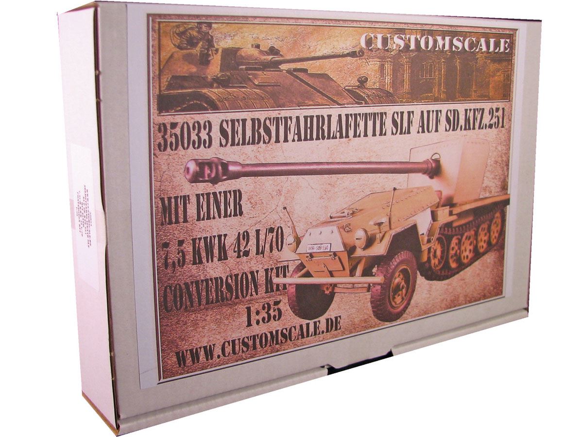 Custom-Scale Selbstfahrlafette Sif auf Sd.Kfz. 251 mit 7,5 KwK42 L/70 Umbauset