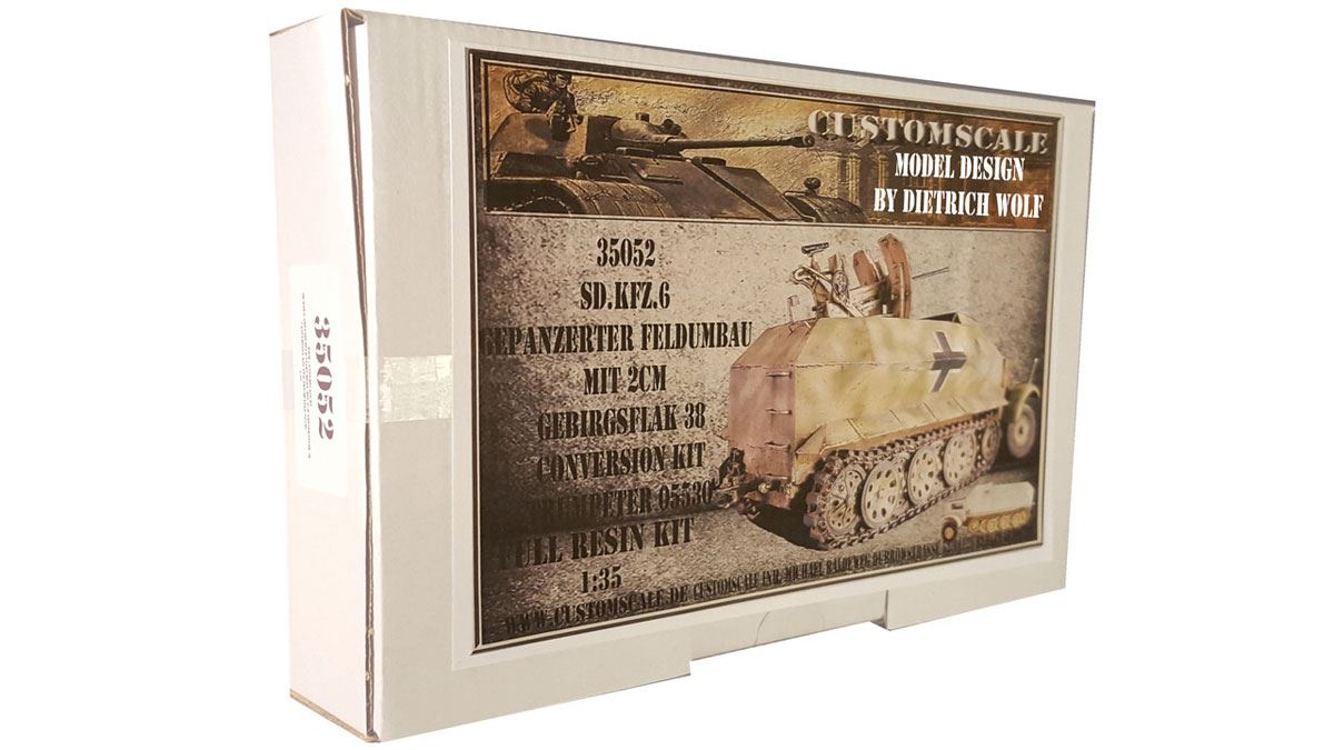 Custom-Scale Sd.Kfz. Feldumbau mit 2 cm Gebirgsflak 38 Umbauset