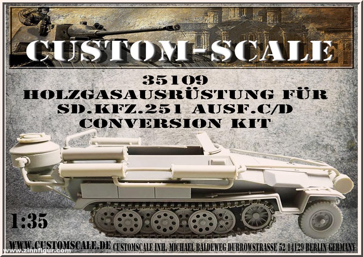 Custom-Scale Holzgasausrüstung Für Sd.Kfz.251 Ausf. C/D Umbau-Set