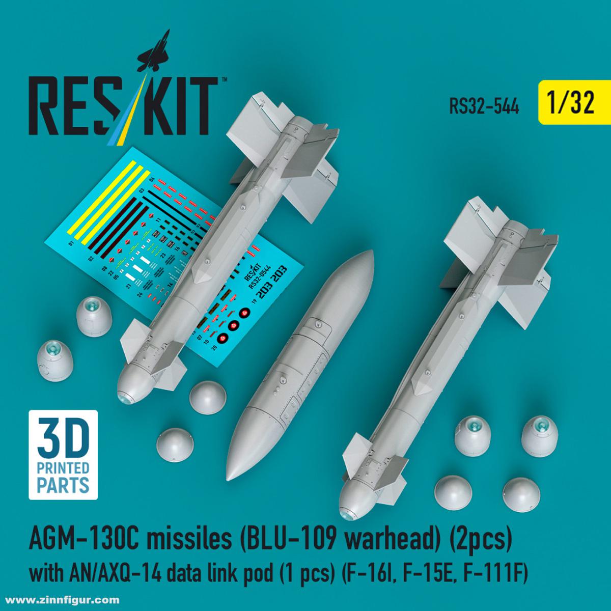 RES/KIT AGM-130C Raketen (BLU-109 Sprengkopf) (2 Stück) mit AN/AXQ-14 Data Link Pod