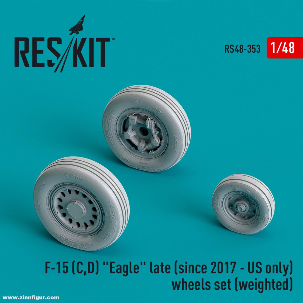RES/KIT F-15C/D Eagle späte US Räder Set (ab 2017)