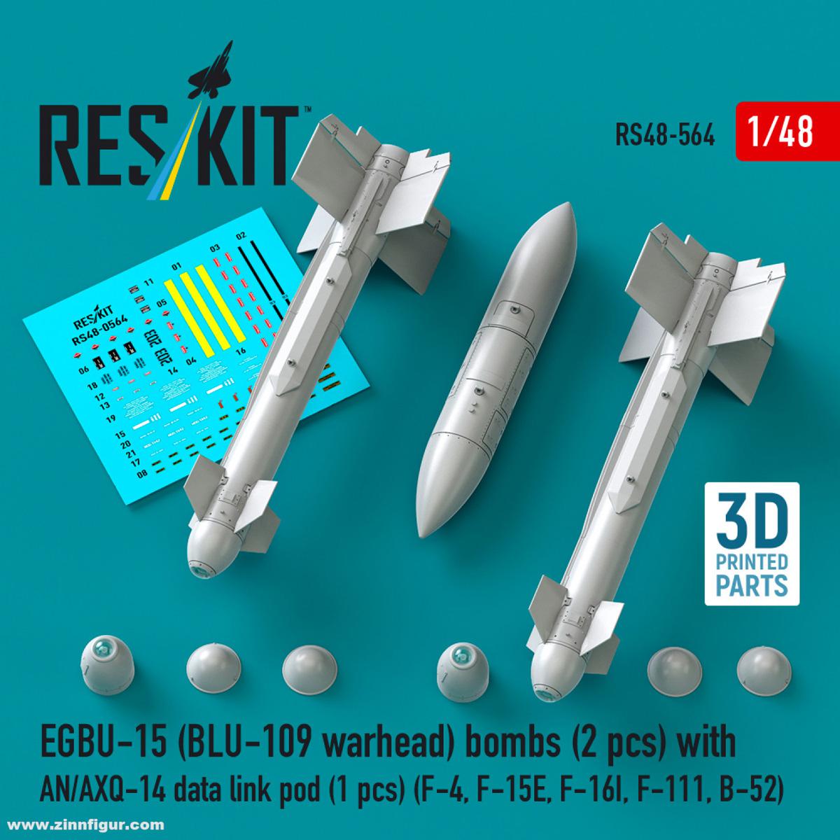 RES/KIT EGBU-15 (BLU-109 warhead) Bomben (2 Stück) mit AN/AXQ-14