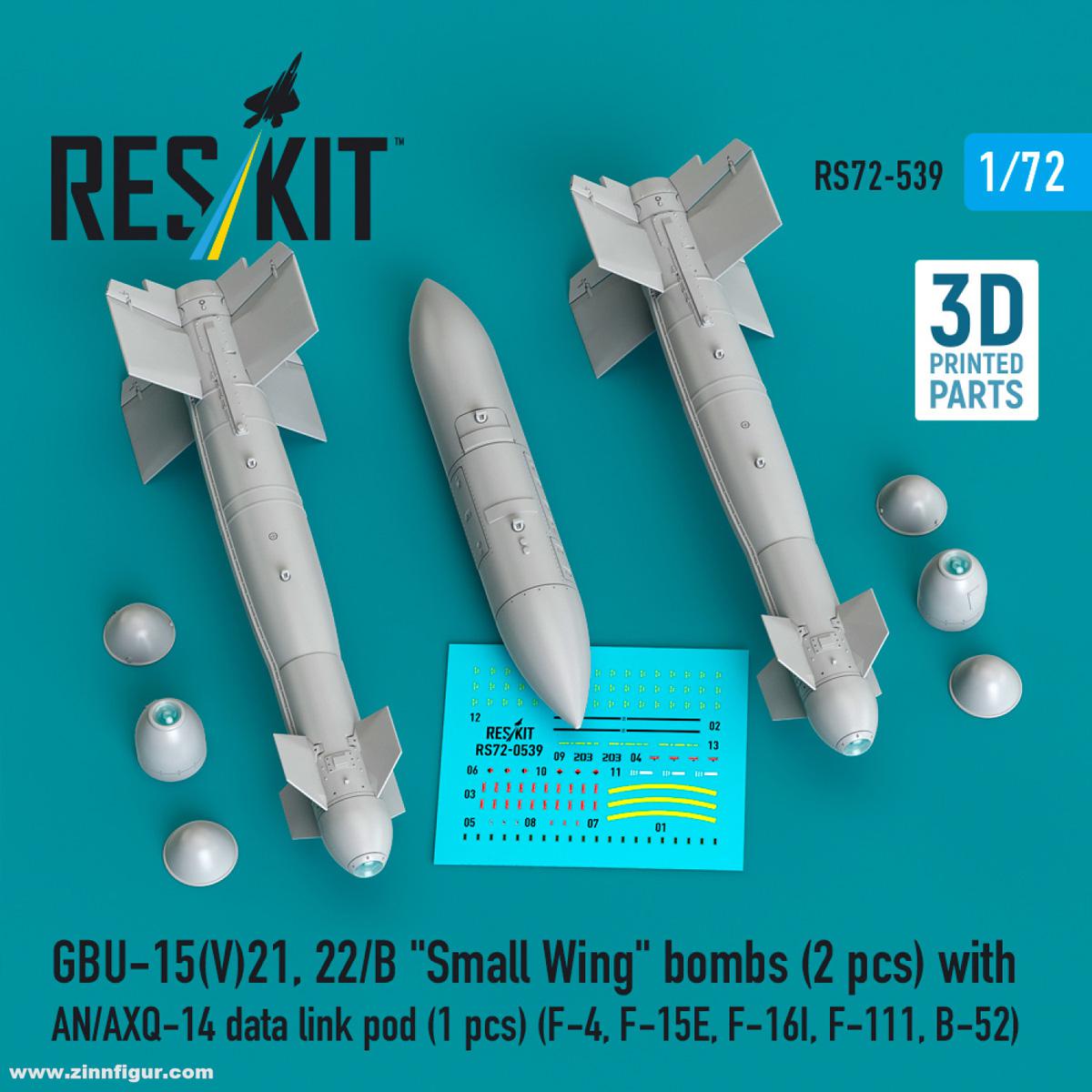 RES/KIT GBU-15(V)21,22/B 'Small Wing' Bomben (2 Stück) mit AN/AXQ-14 Pod