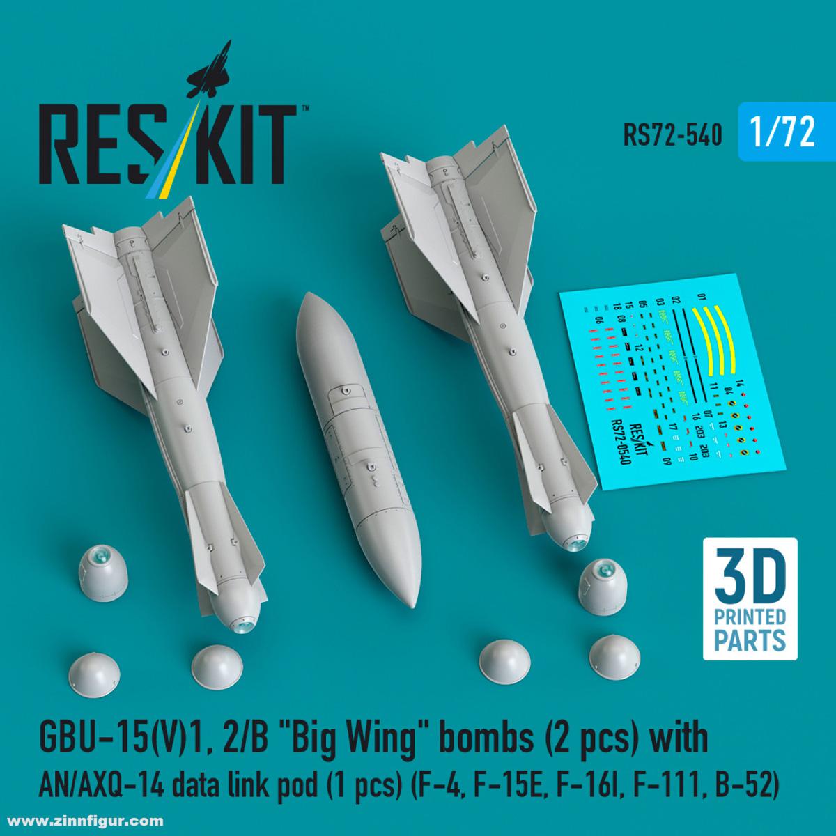 RES/KIT GBU-15(V)1,2/B 'Big Wing' Bomben (2 Stück) mit AN/AXQ-14 Pod