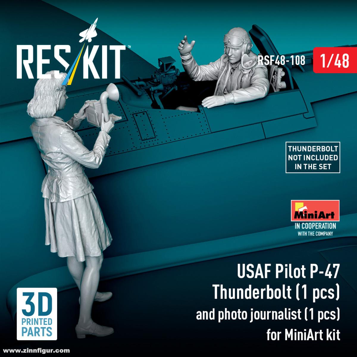 RES/KIT USAF Pilot im Sitz & Fotografin für P-47 (MiniArt)