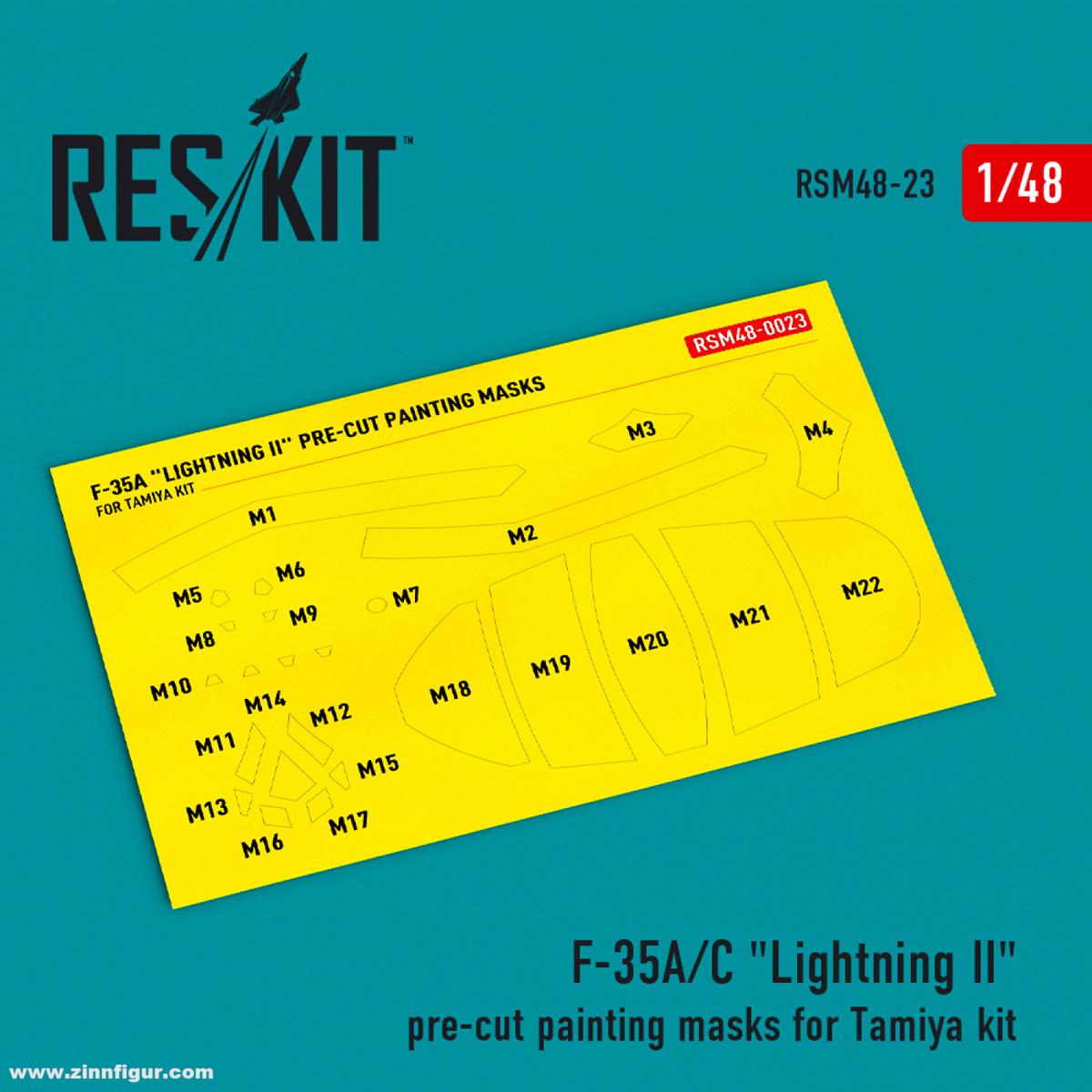 RES/KIT F-35A Lightning II Maskierfolie (Tamiya)