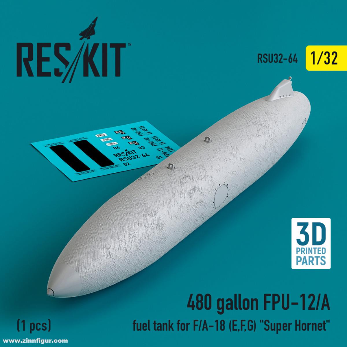 RES/KIT 480 Gallonen FPU-12/A Tank für F/A-18 (E,F,G) 'Super Hornet'