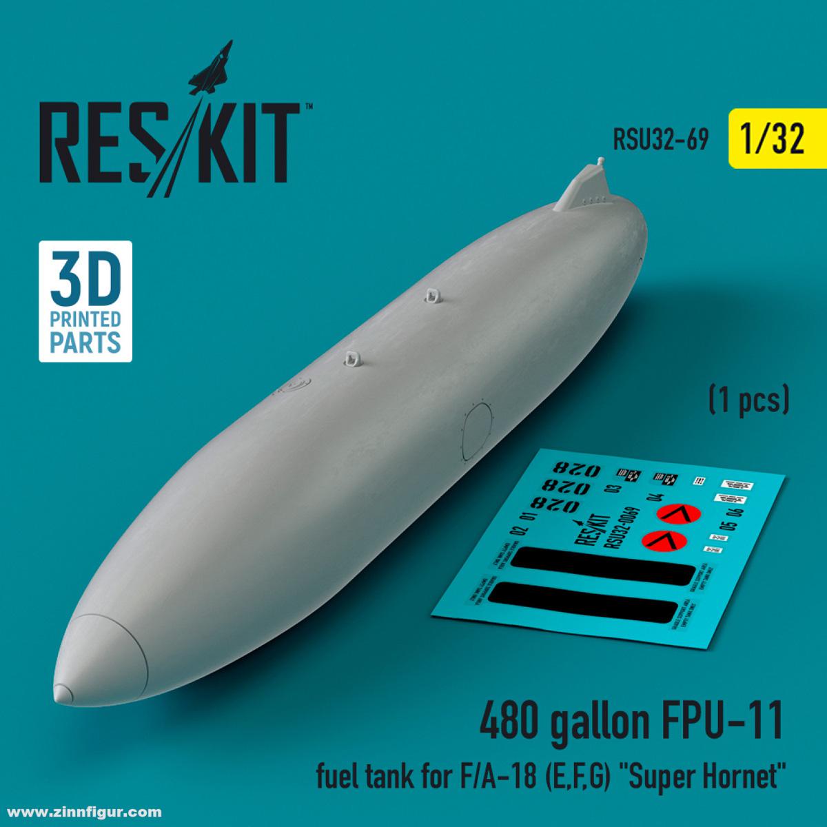 RES/KIT 480 Gallonen FPU-11 Tank für F/A-18 (E,F,G) 'Super Hornet'