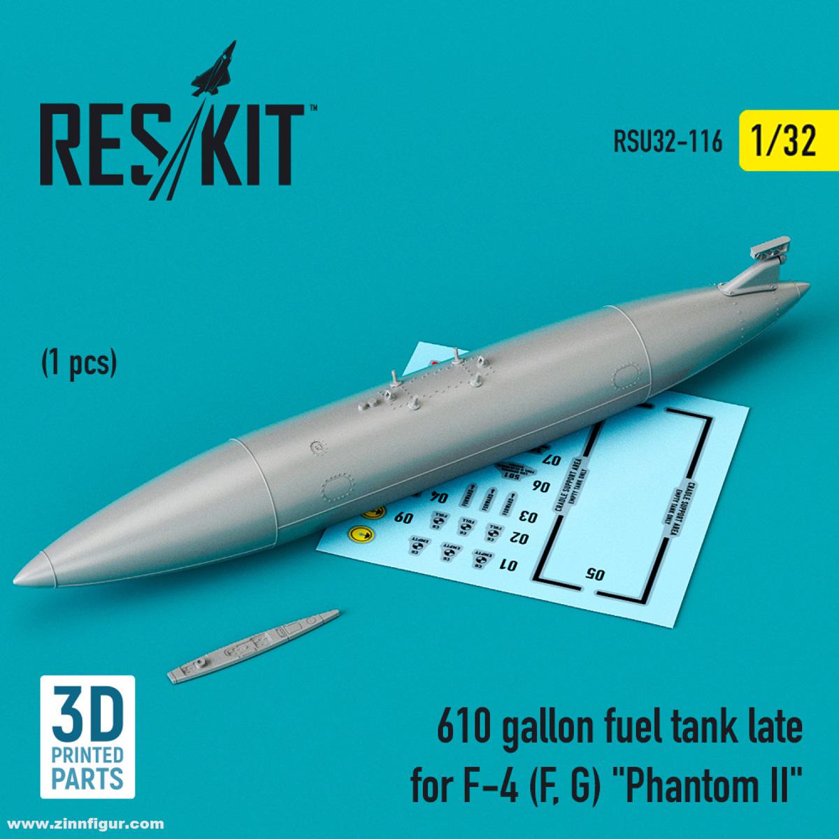RES/KIT F-4F/G Phantom II 610 Gallonen Tank
