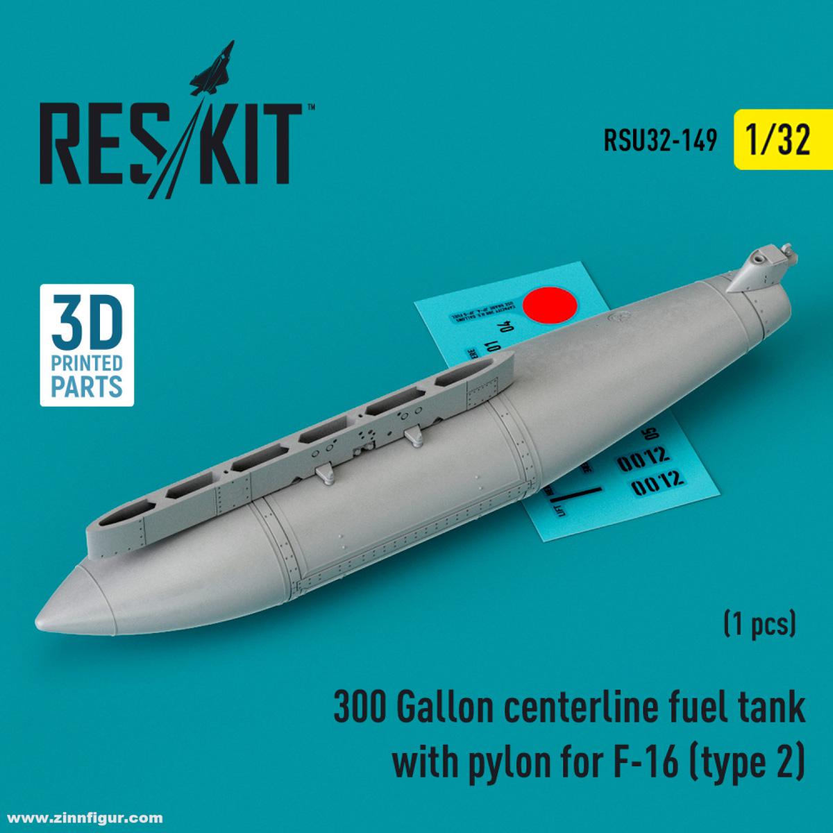 RES/KIT 300 Gal. zentraler Tank für F-16 - Typ 2