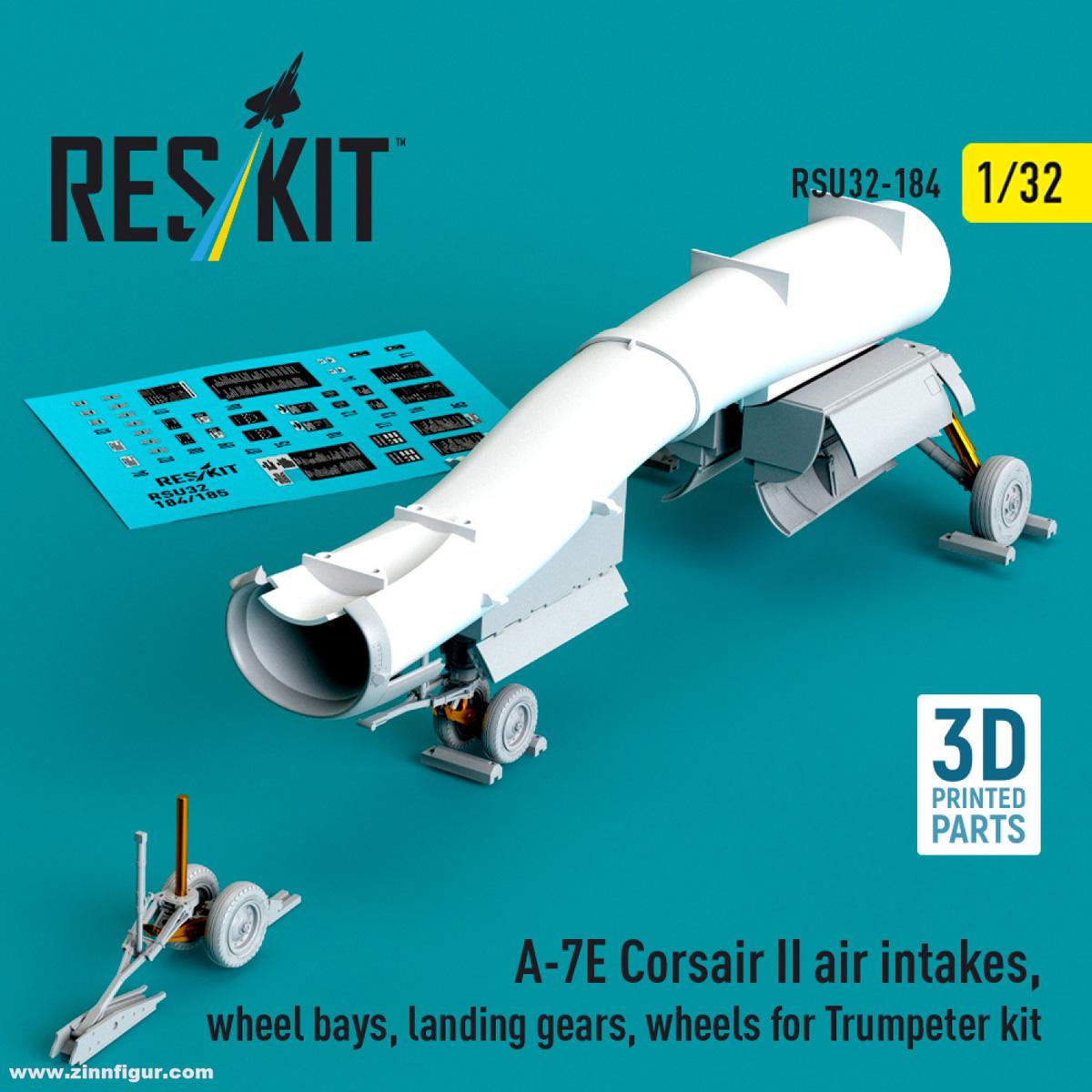 RES/KIT A-7E Corsair II Lufteinlass & Fahrwerk mit Schächten (Trumpe