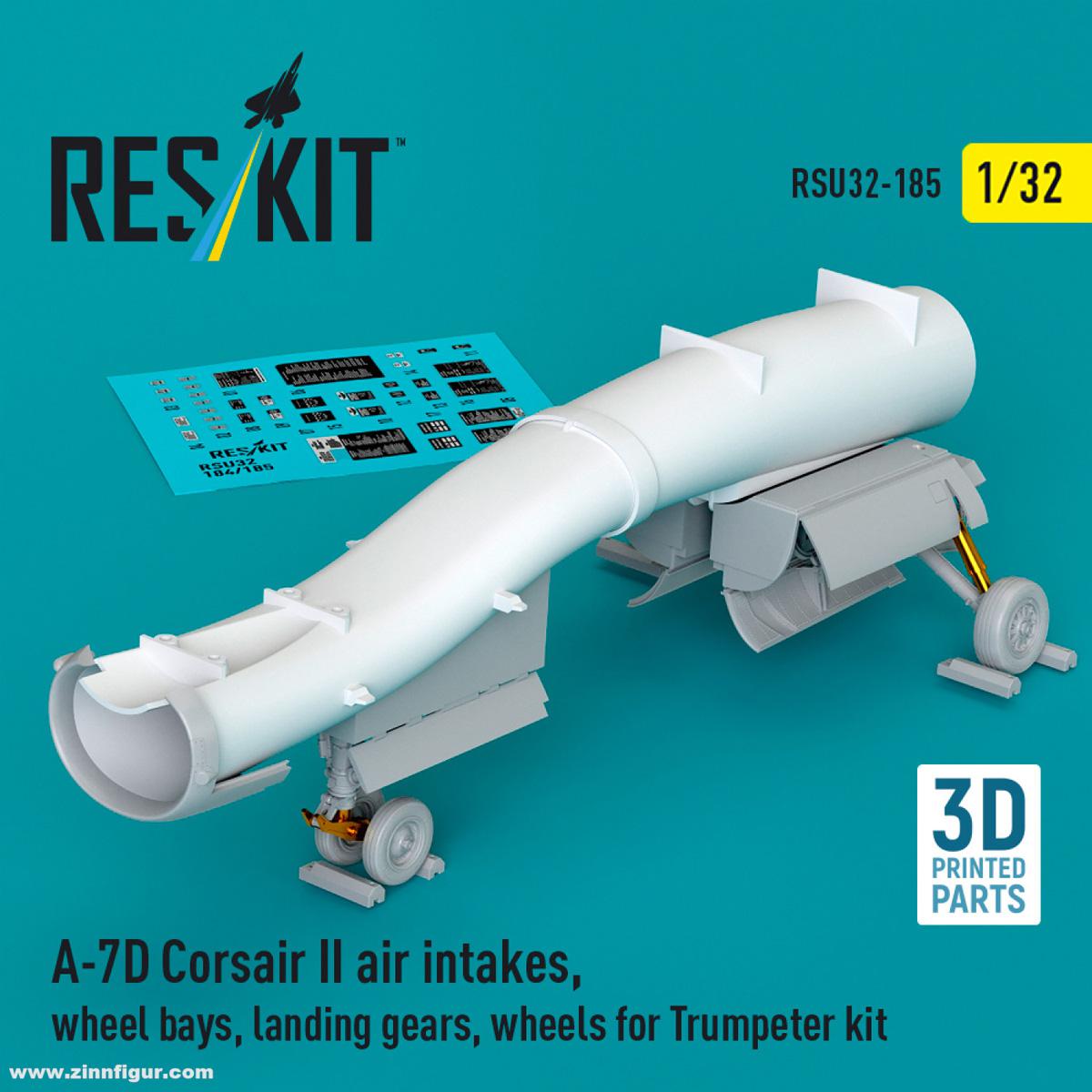 RES/KIT A-7D Corsair II Lufteinlass & Fahrwerk mit Schächten (Trumpeter)