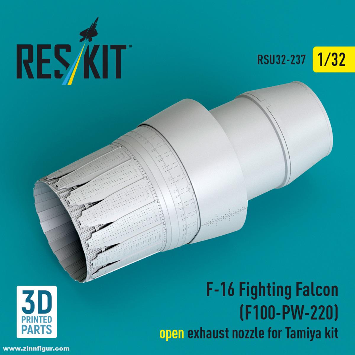 RES/KIT F-16 Düse (offen) F100-PW-220 (Tamiya)