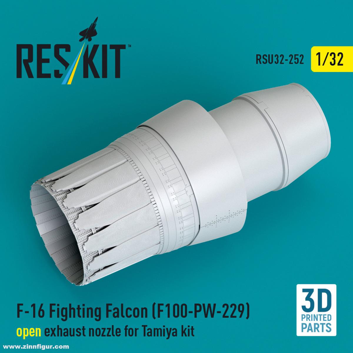 RES/KIT F-16 Fighting Falcon (F100-PW-229) offene Düse (Tamiya)
