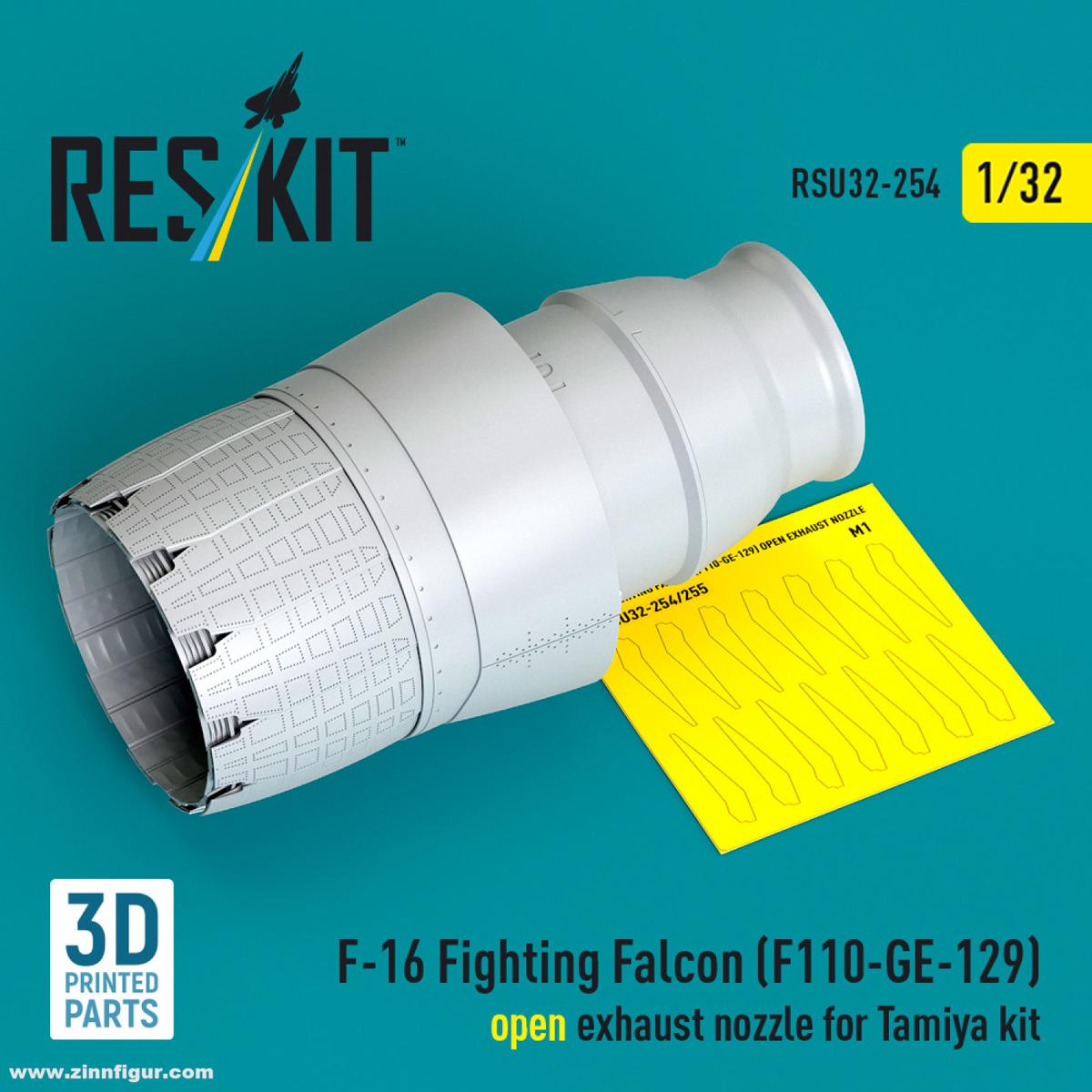 RES/KIT F-16 F110-GE-129 Düse (offen) (Tamiya)