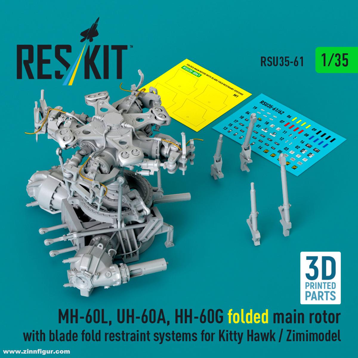 RES/KIT MH-60L/UH-60A/HH60G Rotomechanik (gefaltet) (Zimi/Kitty Hawk)