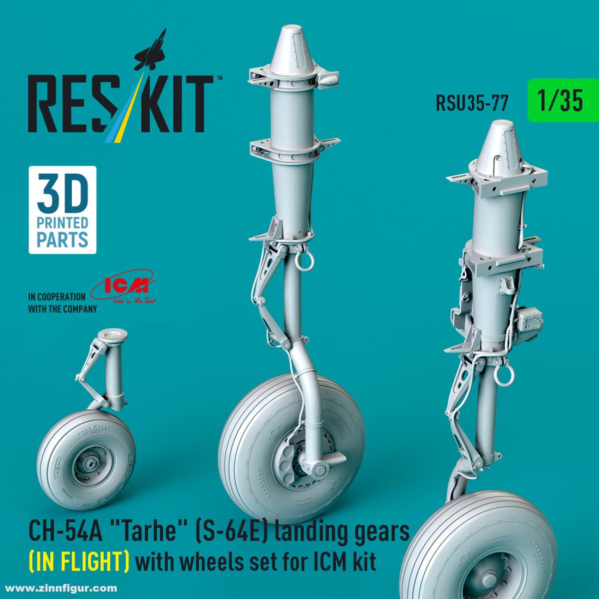 RES/KIT CH-54A Tarhe (S-64E) Fahrwerk 'im Flug'  (ICM)