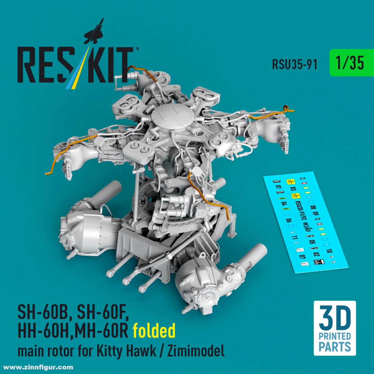 RES/KIT SH-60B/SH-60F/HH-60H Rotormechanik (gefaltet) (Kitty Hawk)