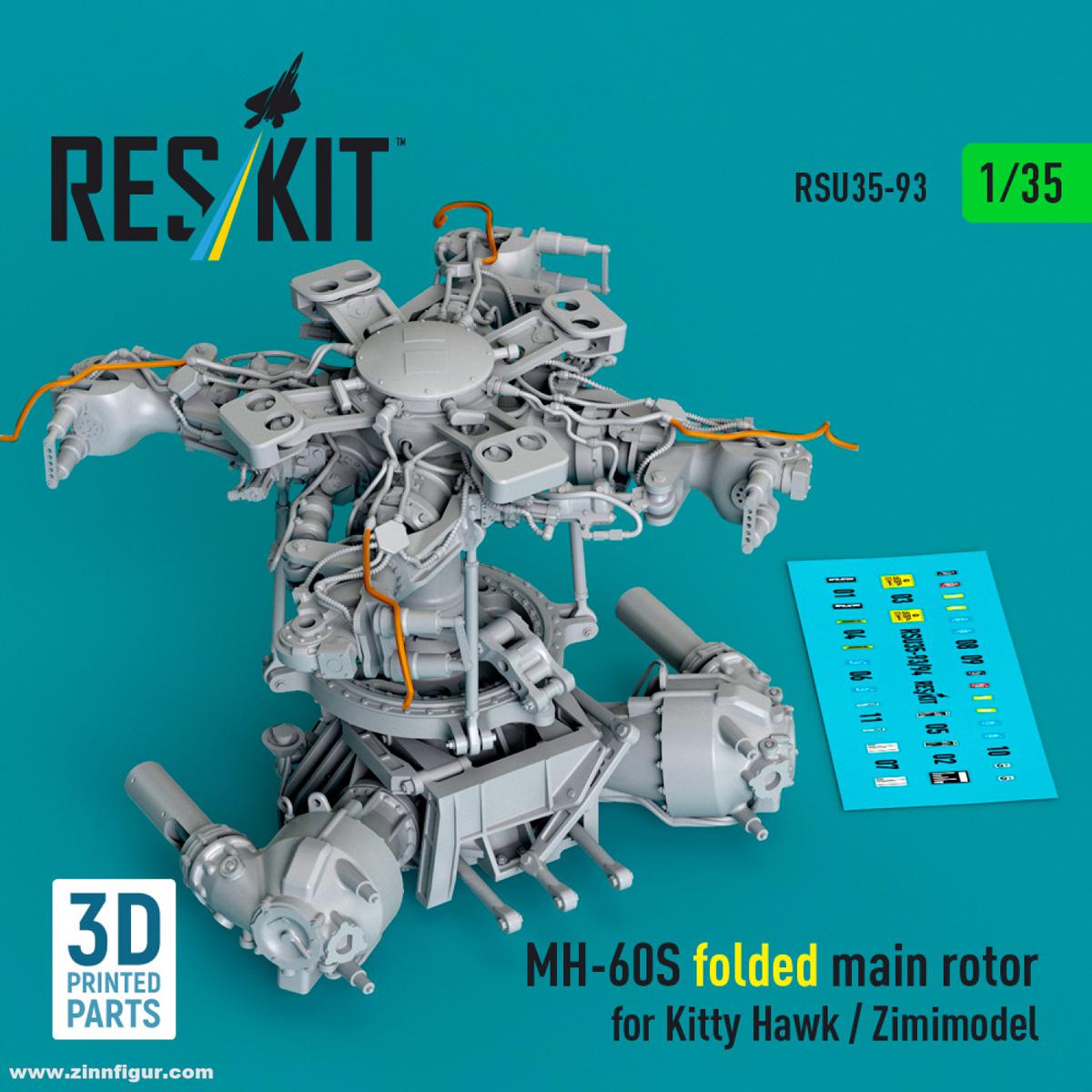RES/KIT MH-60S Rotormechanik (gefaltet) (Kitty Hawk)