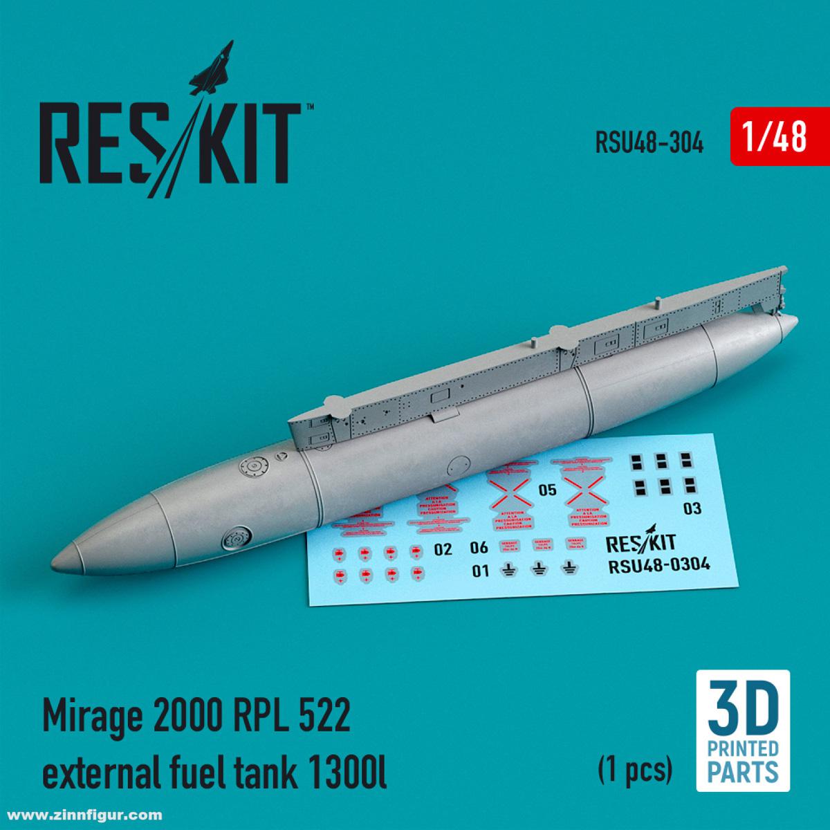 RES/KIT Mirage 2000 RPL 522 1300L Tank