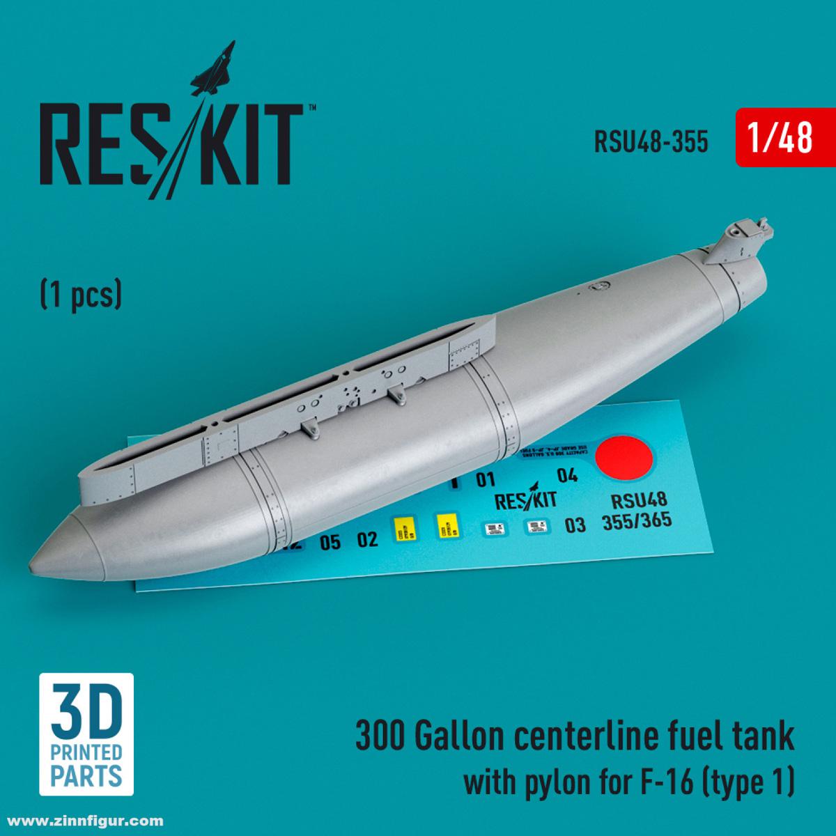RES/KIT 300 Gallonen zentraler Tank mit Pylon für F-16 (Typ 1)