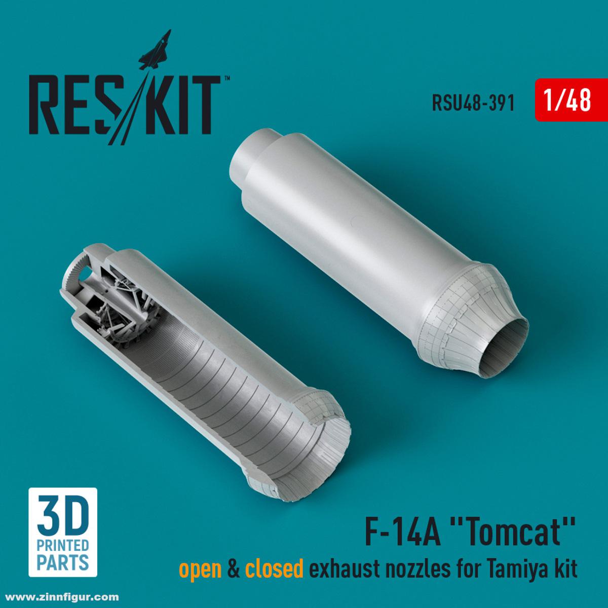 RES/KIT F-14A Tomcat Düsen (offen & geschlossen) (Tamiya)