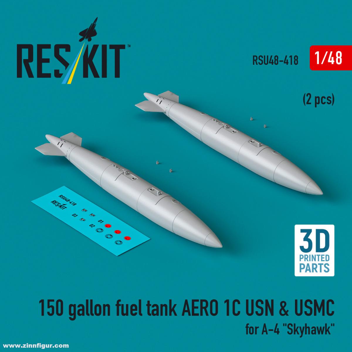 RES/KIT 150 Gallonen Tank Aero 1C USN & USMC (2 Stück)