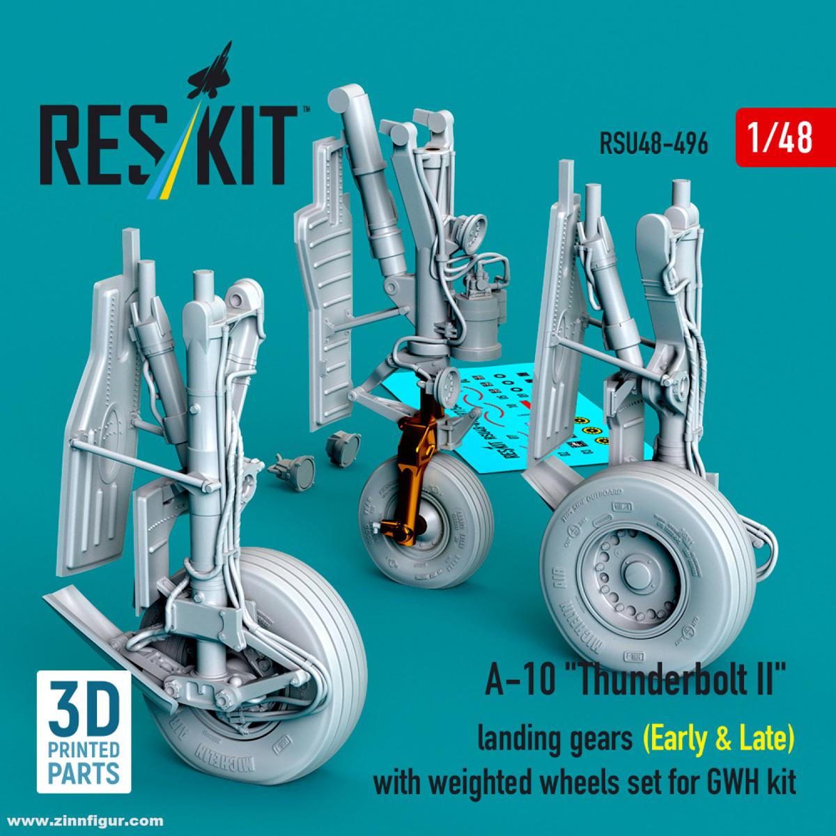 RES/KIT A-10 Thunderbolt II Fahrwerk (früh & spät) (GWH)