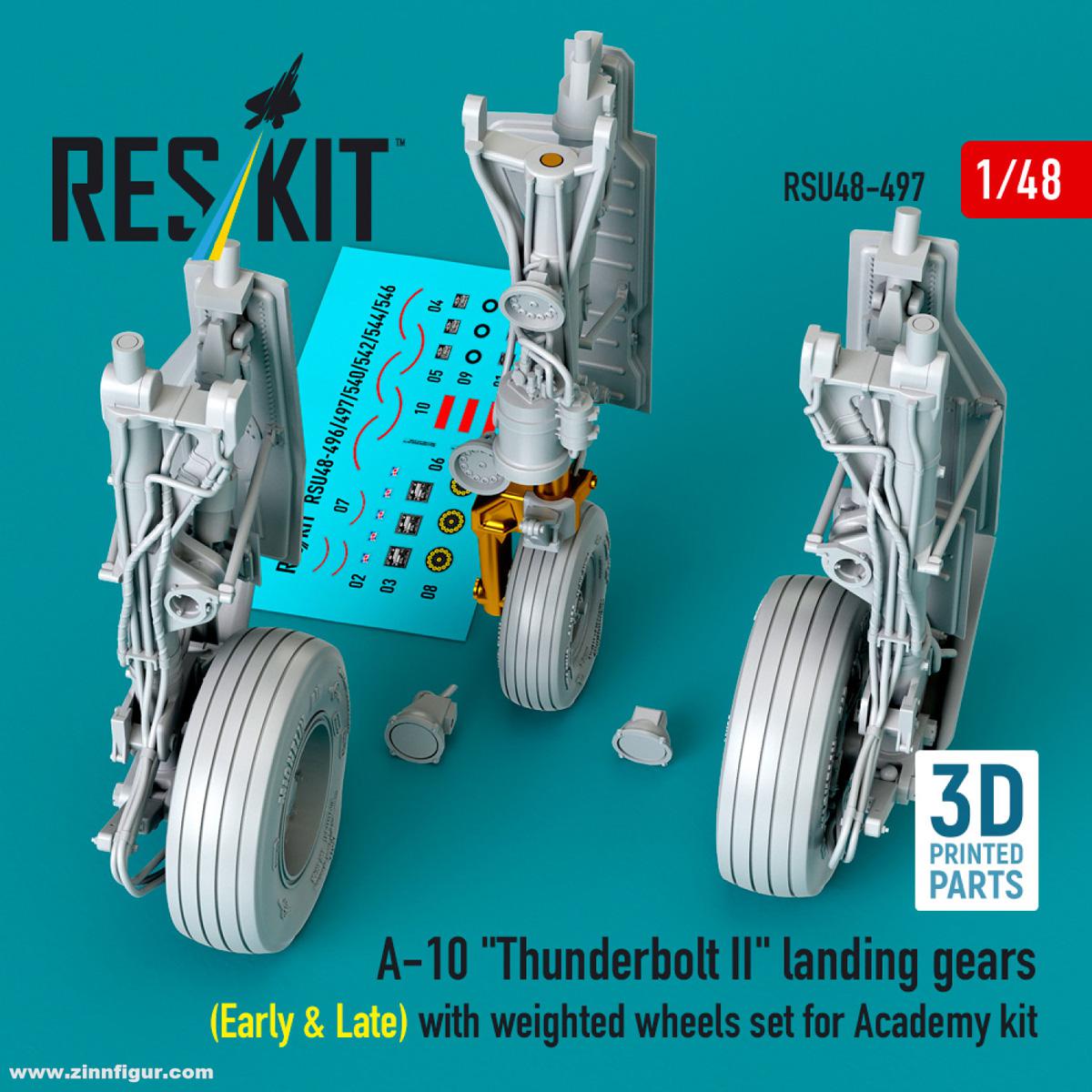 RES/KIT A-10 Thunderbolt II Fahrwerk (früh & spät) (Academy)
