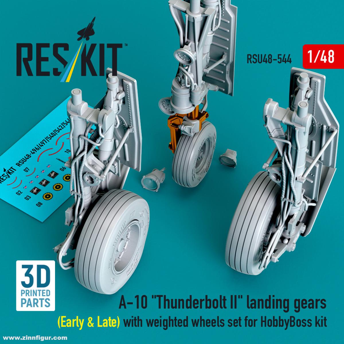 RES/KIT A-10 Thunderbolt II Fahrwerk früh & spät (belastet) (Hobby Boss)