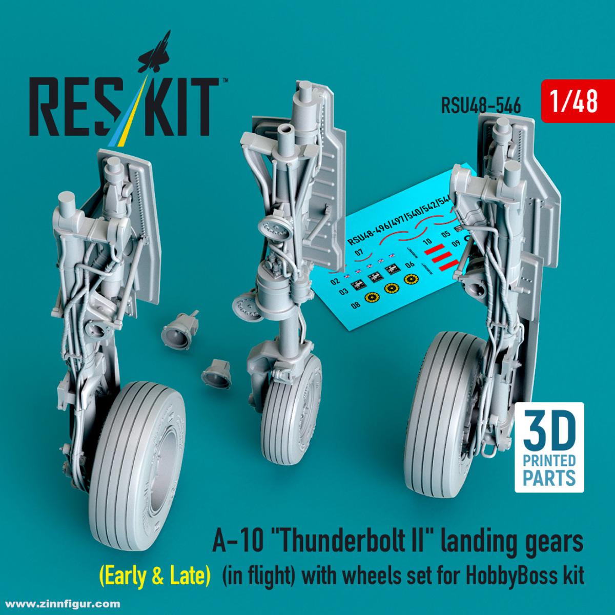RES/KIT A-10 Thunderbolt II Fahrwerk früh & spät (im Flug) (Hobby Boss)