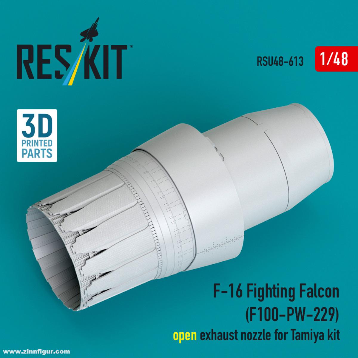 RES/KIT F-16 Fighting Falcon F100-PW-229 Düse (offen) (Tamiya)